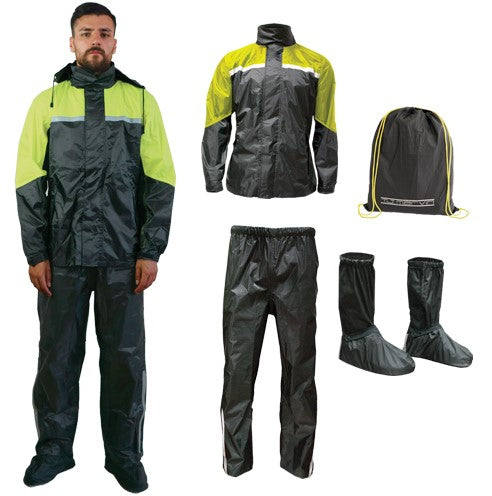 Set Antipioggia Impermeabile (Giacca + Pantalone + Copri Scarpe)