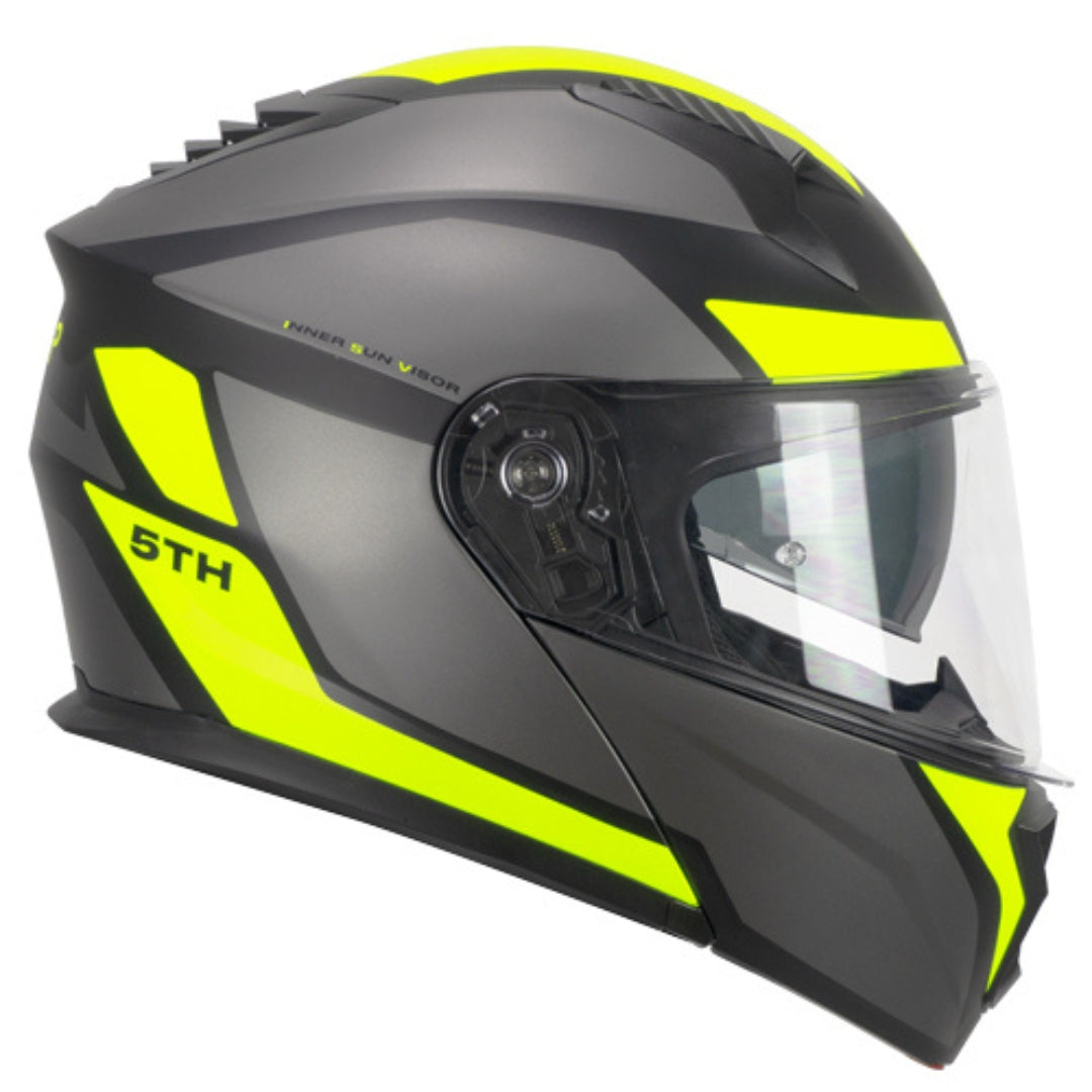 Casco Modulare SKA-P 5THG Falcon Sport Giallo Fluo Opaco