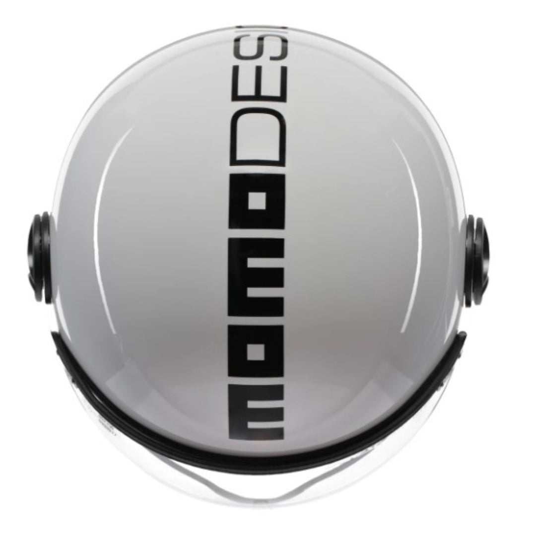 Casco Jet MomoDesign FGTR Classic Mono - Bianco Lucido/Nero - E2206