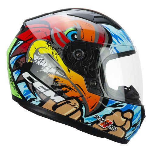 Casco Integrale Bambini CGM 265X Boxer Azzurro Rosso Verde