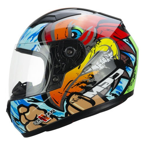 Casco Integrale Bambini CGM 265X Boxer Azzurro Rosso Verde