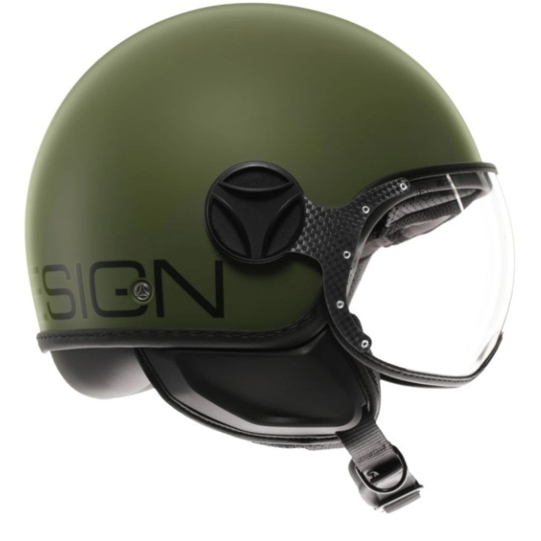 Casco Jet MomoDesign FGTR Classic Mono - Verde Militare Opaco/Nero - E2206