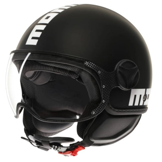 Casco Jet MomoDesign FGTR Classic Mono - Nero Opaco/Bianco - E2206