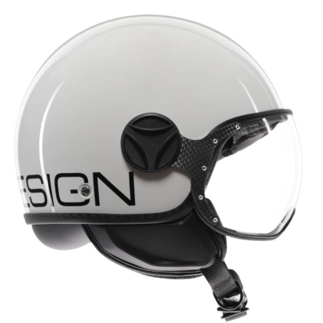 Casco Jet MomoDesign FGTR Classic Mono - Bianco Lucido/Nero - E2206