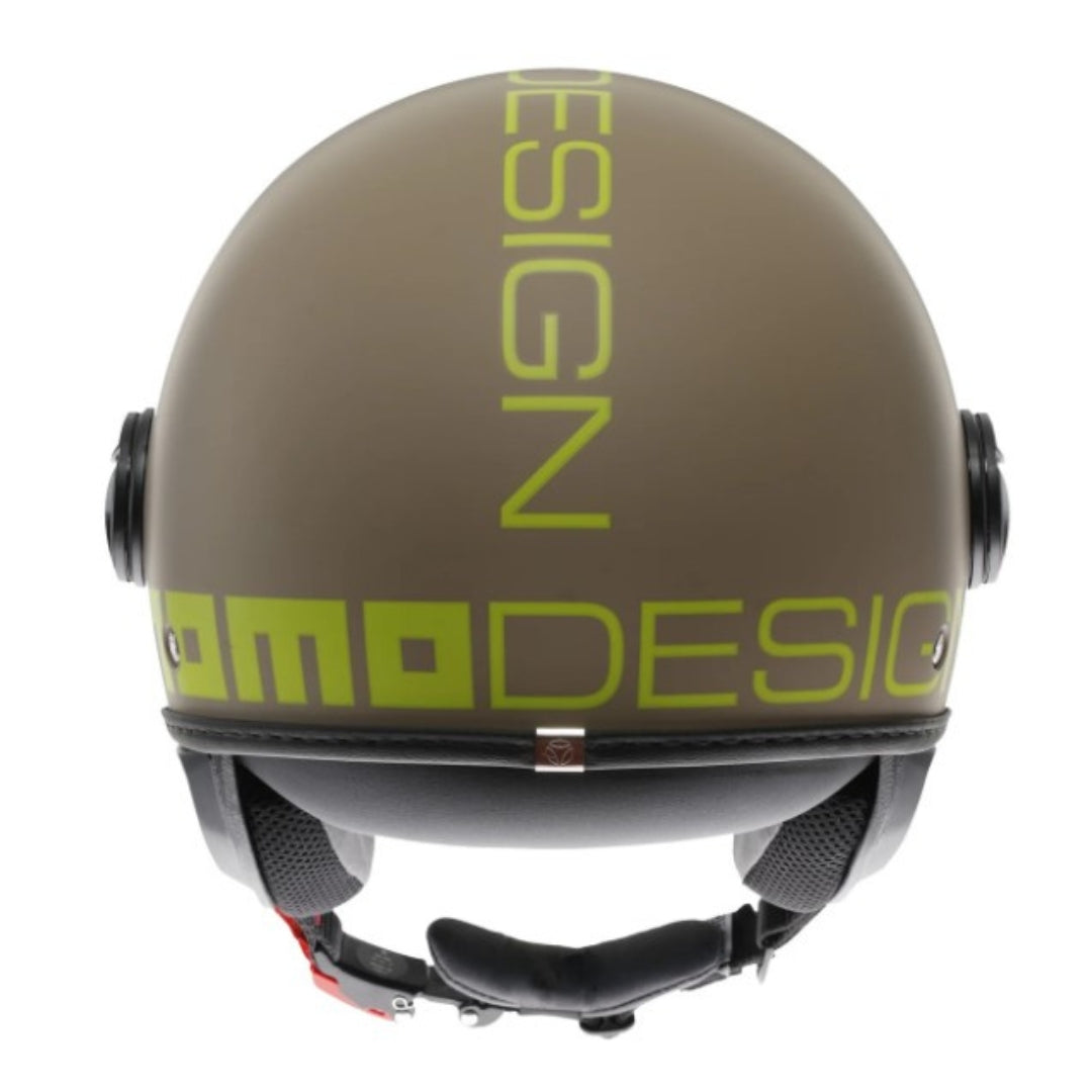 Casco Jet MomoDesign FGTR Classic Mono - Sabbia Opaco/Lime - E2206