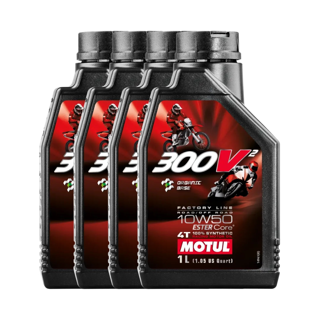 Olio Motore Motul 300V2 Factory Line 10W-50 4T 100% Sintetico