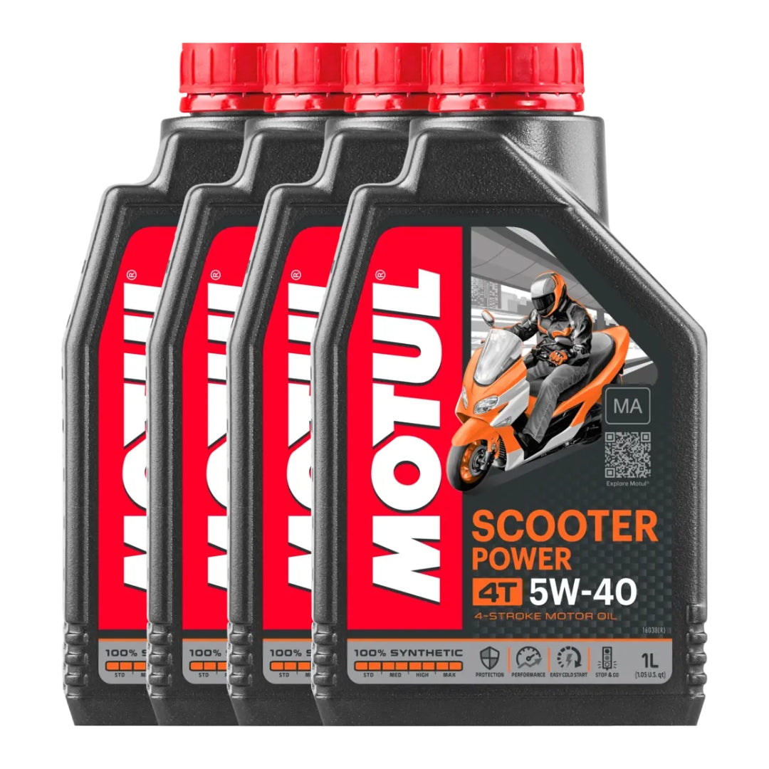 Olio Motore Motul Scooter Power 5W-40 MA 4T 100% Sintetico