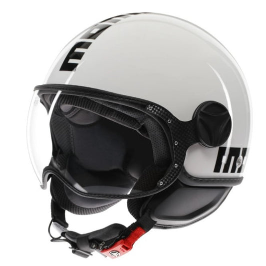Casco Jet MomoDesign FGTR Classic Mono - Bianco Lucido/Nero - E2206
