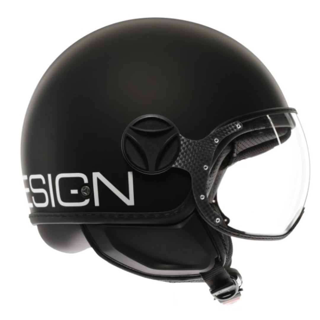 Casco Jet MomoDesign FGTR Classic Mono - Nero Opaco/Bianco - E2206