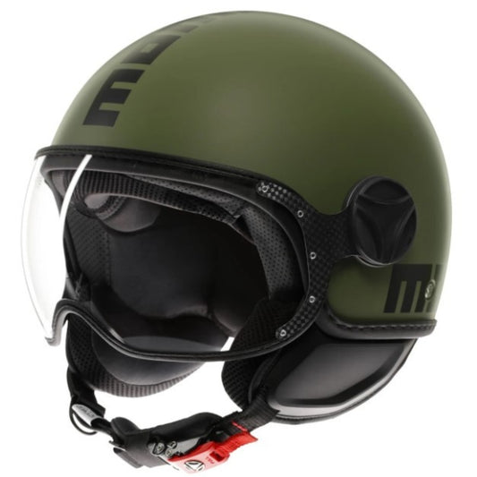 Casco Jet MomoDesign FGTR Classic Mono - Verde Militare Opaco/Nero - E2206