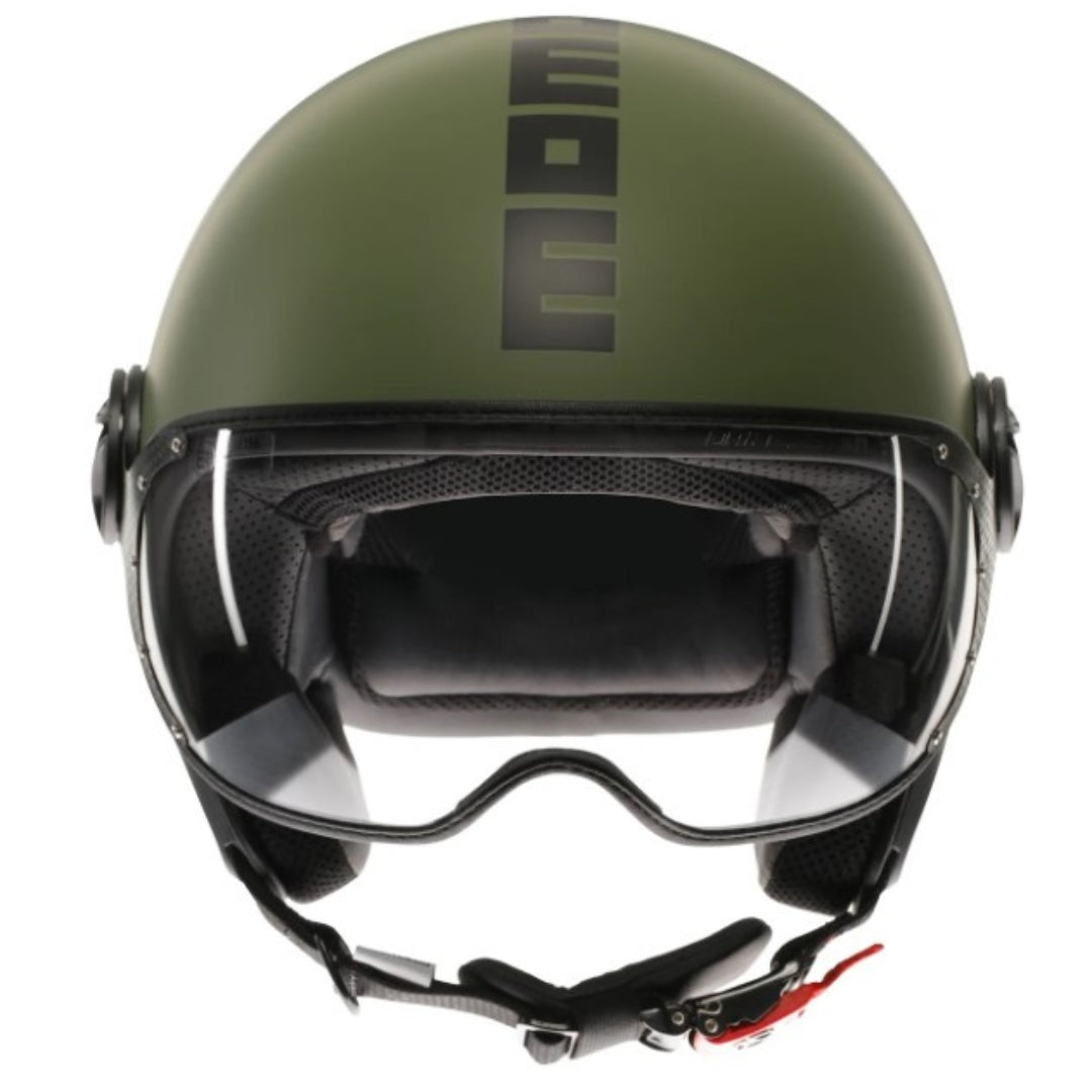 Casco Jet MomoDesign FGTR Classic Mono - Verde Militare Opaco/Nero - E2206