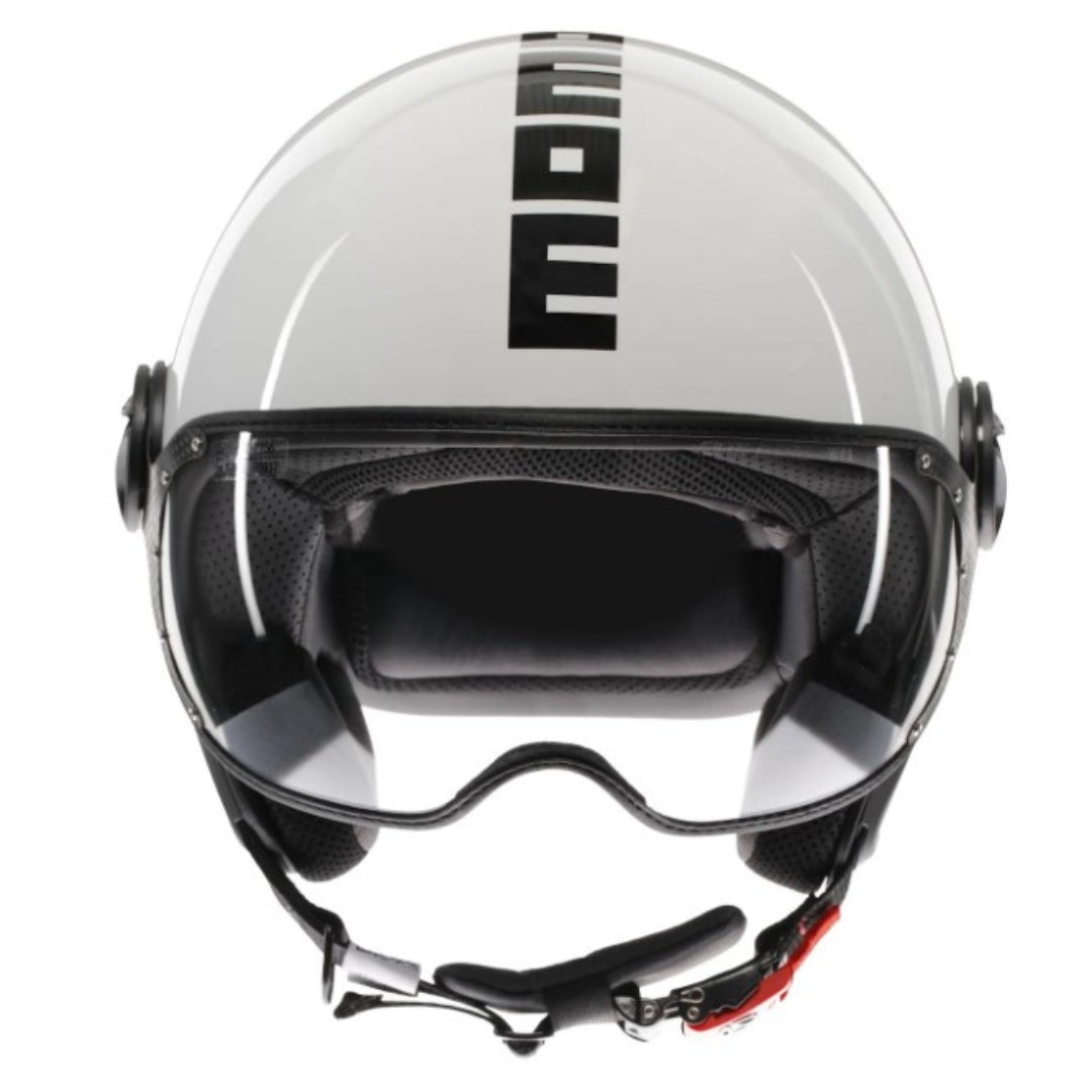 Casco Jet MomoDesign FGTR Classic Mono - Bianco Lucido/Nero - E2206