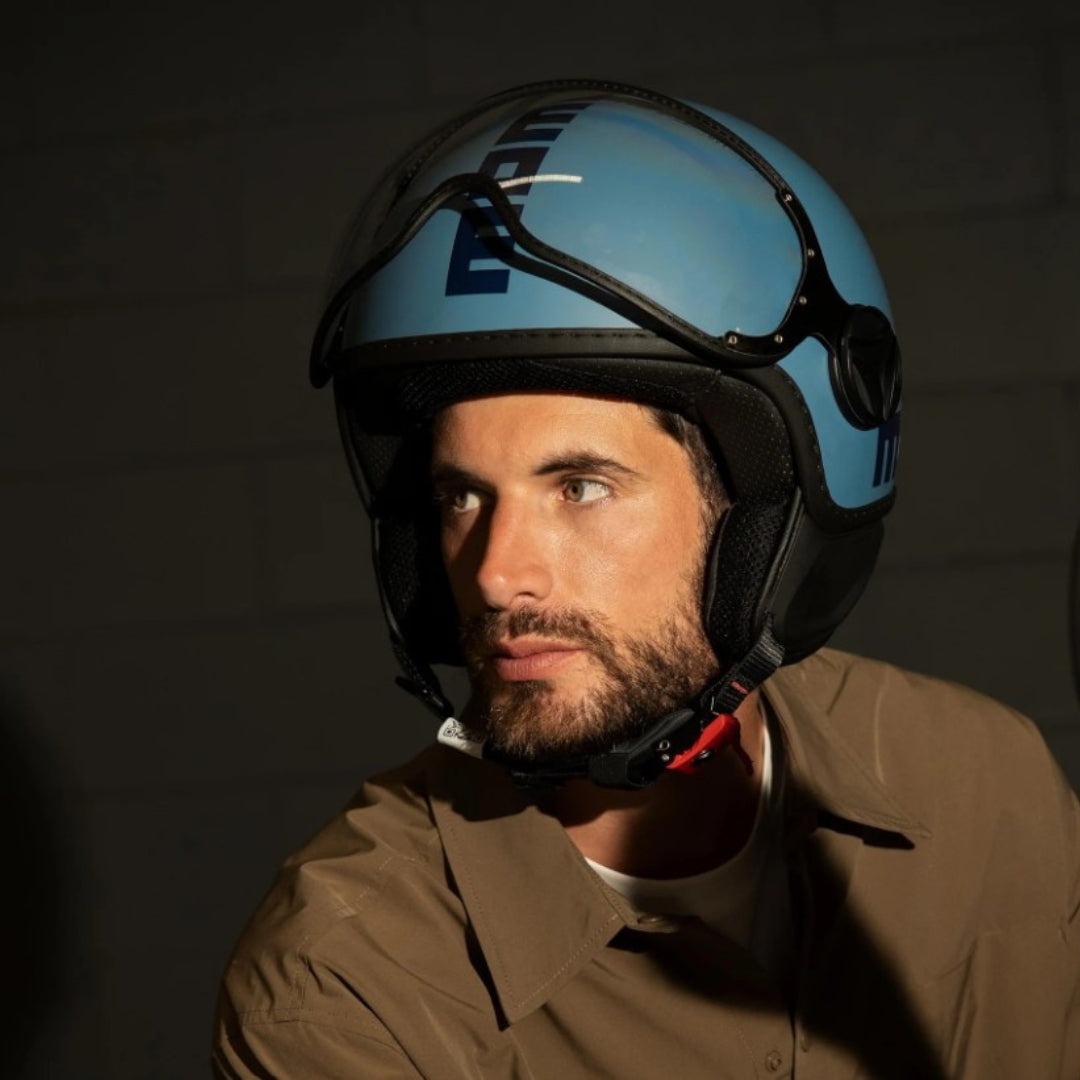 Casco Jet MomoDesign FGTR Classic Mono - Blu/Blu - E2206