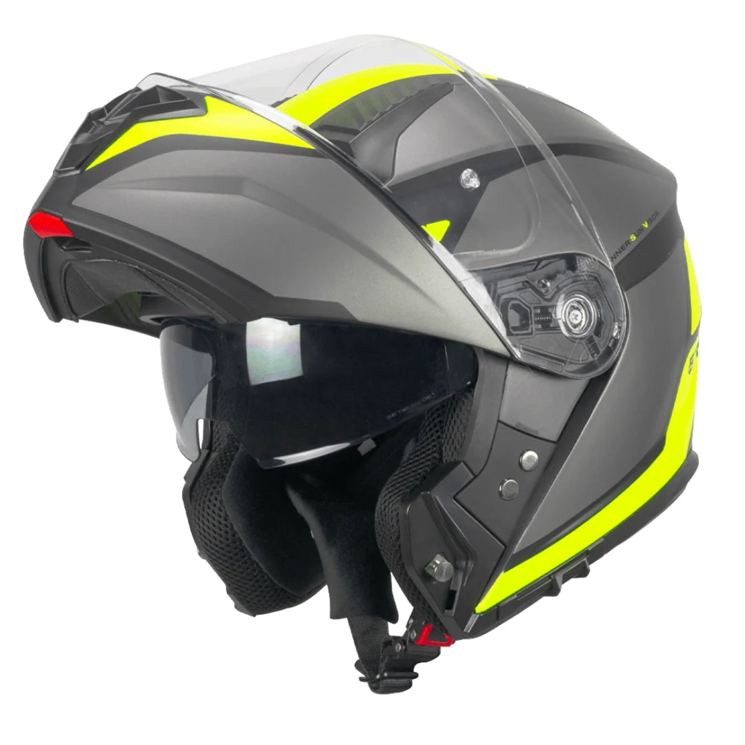 Casco Modulare SKA-P 5THG Falcon Sport Giallo Fluo Opaco