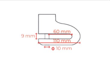 Steel disc lock - 10mm pin