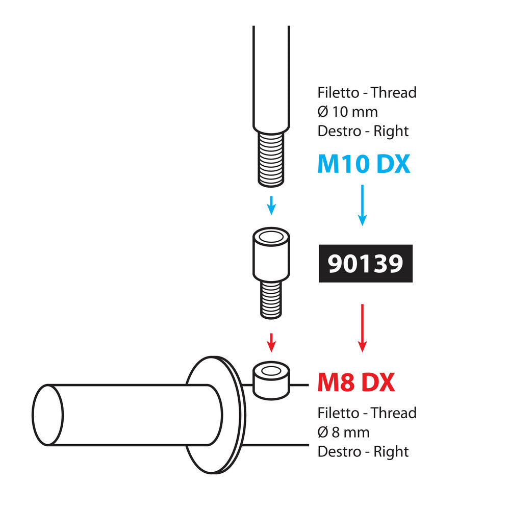 Motorcycle/Scooter Mirror Adapter