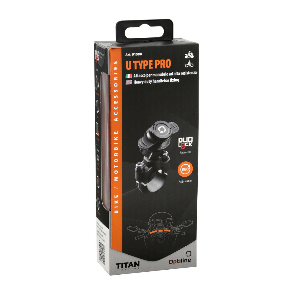 Supporto Portatelefono Con Attacco a Manubrio - Titan U Type Pro