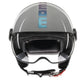 Casco Jet MomoDesign FGTR Classic Flip - Blu/Fucsia - E2206