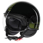 Casco Jet MomoDesign FGTR Classic Stripes - Nero Lucido/Giallo Fluo - E2206