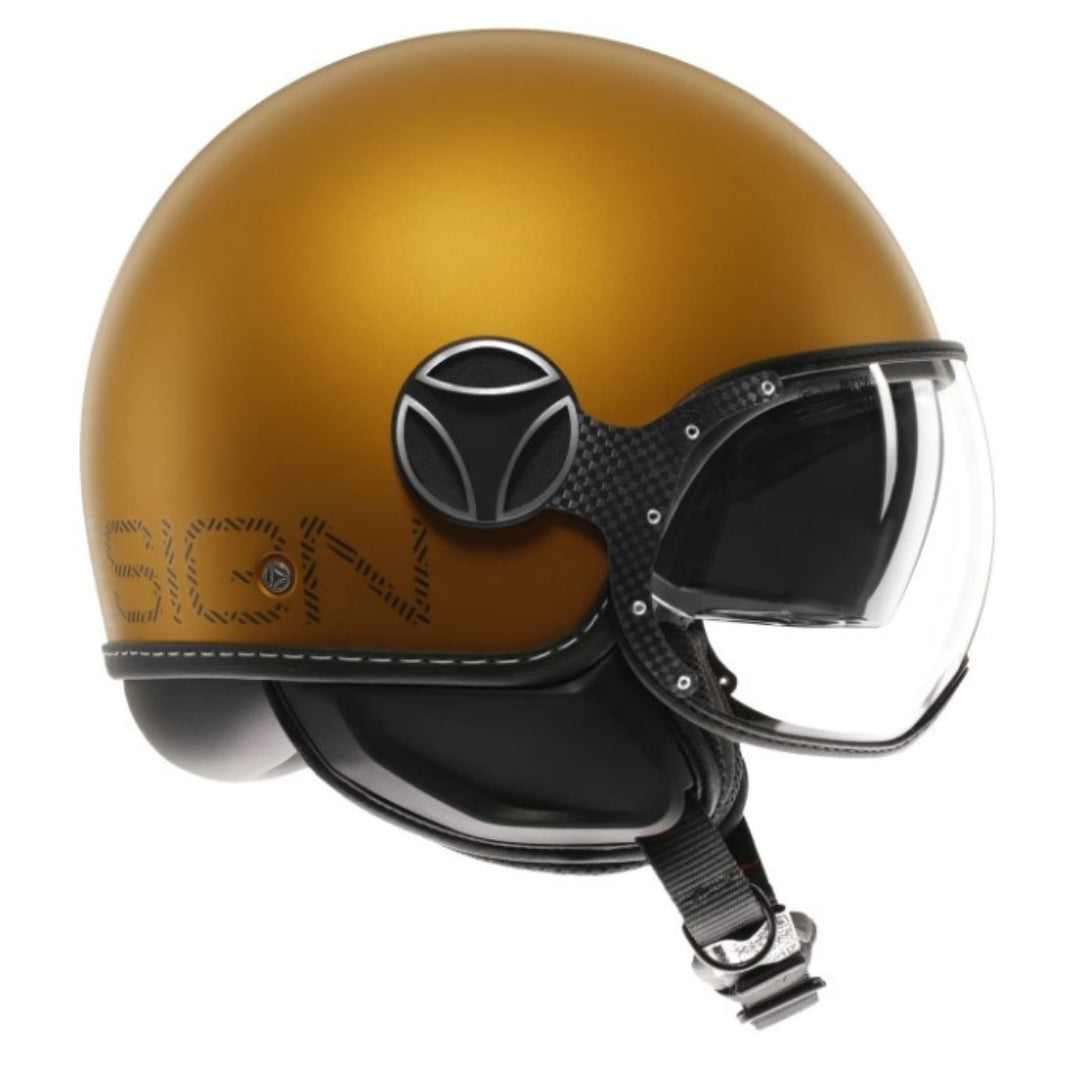 Casco Jet MomoDesign FGTR EVO Hip - Ocra Opaco/Texture Grigia - E2206