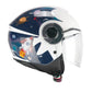 Casco Jet Bambini 261S Mini Space Blu Bianco