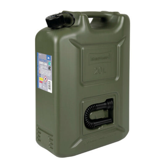 Tanica Carburante Omologata Modello Militare Con Beccuccio Flessibile 20L