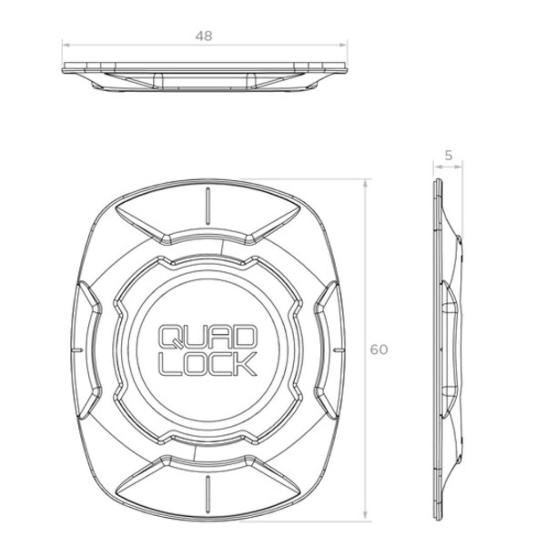Quad Lock - Adattatore Adesivo Universale