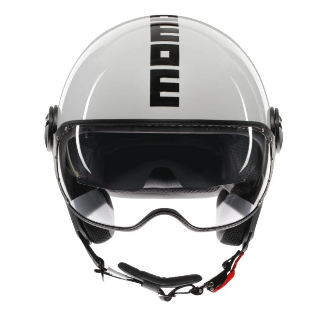 Casco Jet MomoDesign FGTR EVO Mono - Bianco Quarzo Luido/Nero - E2206