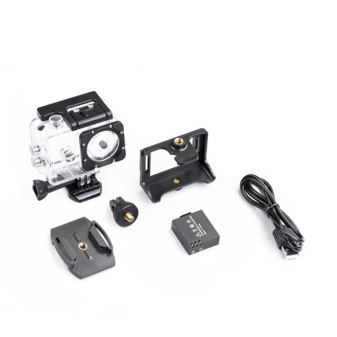 Action Cam Plus 1080p Sports Camera + Wifi + Accessory Kit