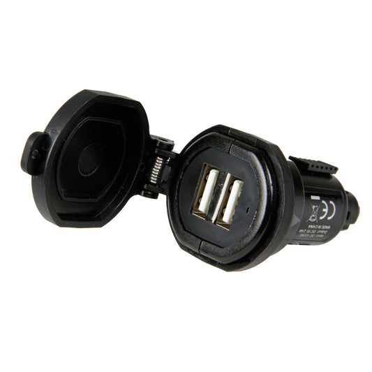 Double Port USB Charger Fast Charge Cigarette Lighter Attachment