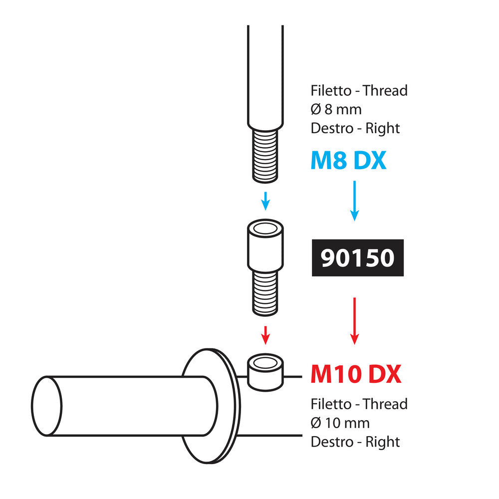 Motorcycle/Scooter Mirror Adapter