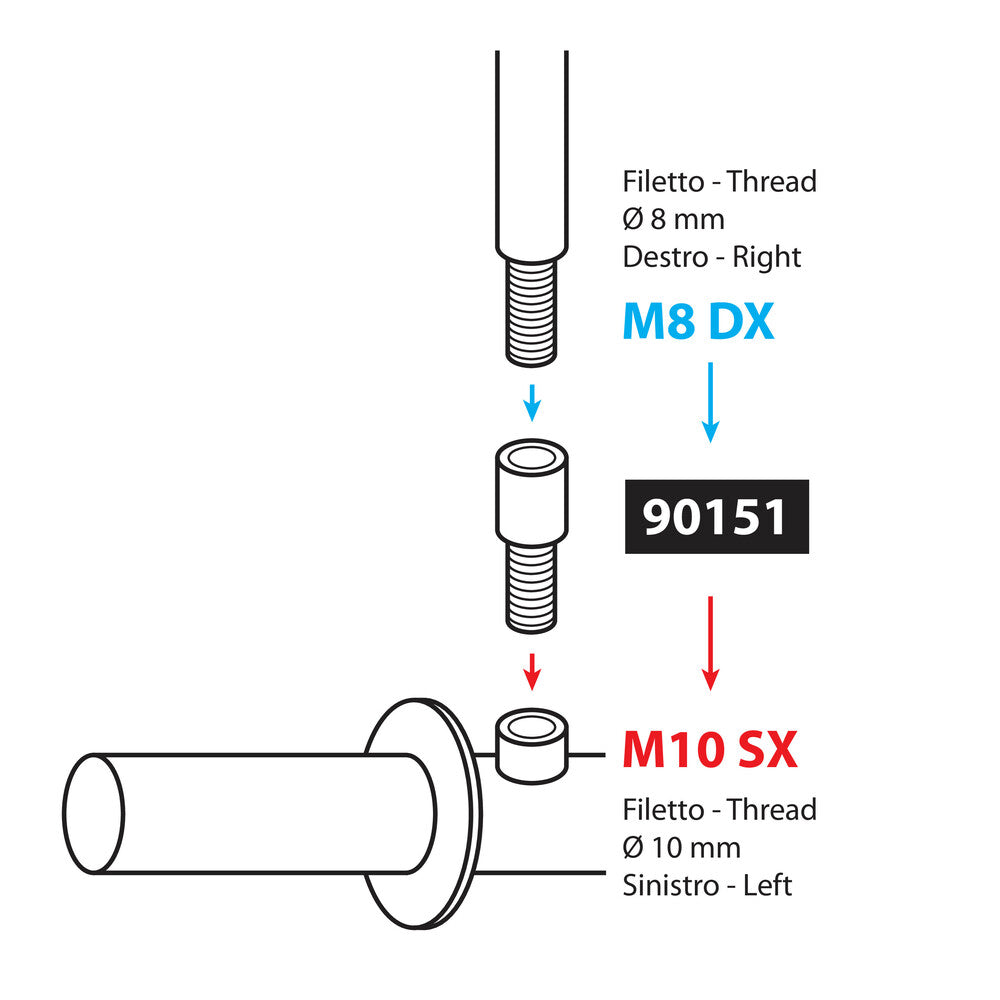 Motorcycle/Scooter Mirror Adapter