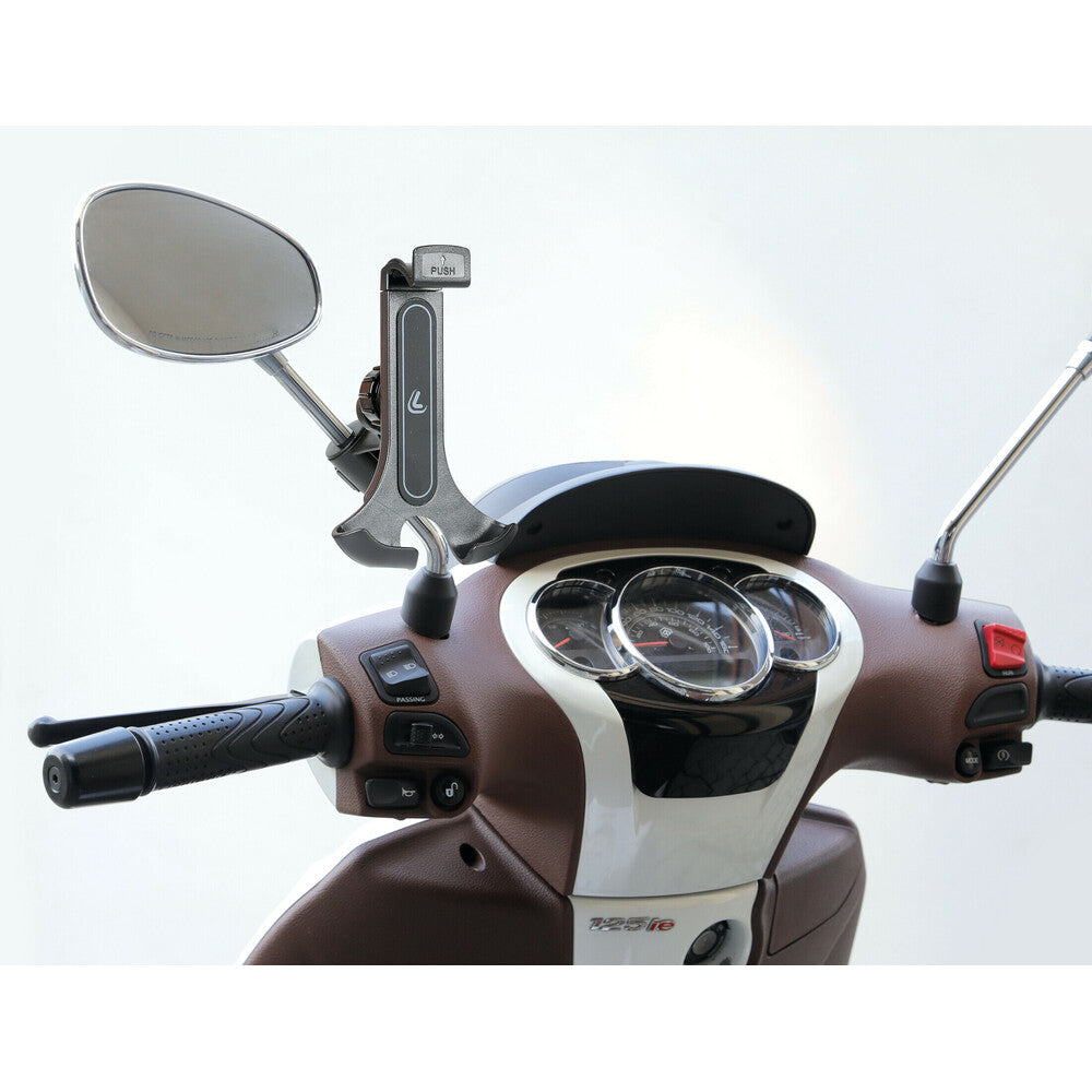 Motorcycle and Scooter Phone Holder Mirror / Windshield Attachment